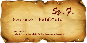 Szeleczki Felícia névjegykártya